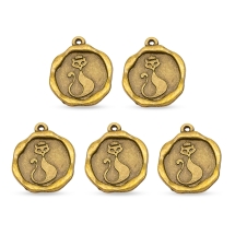 Zawieszka Stop Metalowy 23x19mm Kolor: Bronze 5szt (14WB8828)