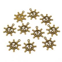 Zawieszka Stop Metalowy 28x23mm Kolor: Bronze 10szt (14WB8782)