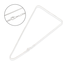 Baza Wąż Łańcuszek na Naszyjnik Mosiądz 50.8x0.2cm Kolor: Srebrny 1szt (14WB9994)