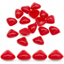 Носики для Іграшок, Трикутні, Колір: Червоний, Розмір: Довжина 16.5мм, Ширина 13мм, Товщина 5.5мм, (14WB9591)