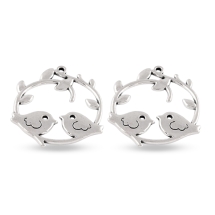 Zawieszka Stop Metalowy 42.5x37x2.5mm Otwór 2mm Kolor: Antyczne Srebro 2szt (14WB9040)