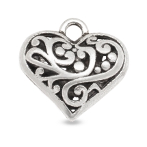 Zawieszka Stop Metalowy 20.5x19.5mm Otwór 2.5mm Kolor: Antyczne Srebro 1szt (14WB9465)