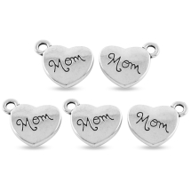 Zawieszka Stop Metalowy 15x13x3mm Otwór 3mm Kolor: Antyczne Srebro 5szt (14WB9027)