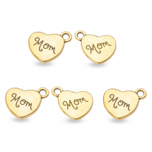 Zawieszka Stop Metalowy 15x13x3mm Otwór 3mm Kolor: Antyczne Złoto 5szt (14WB9028)