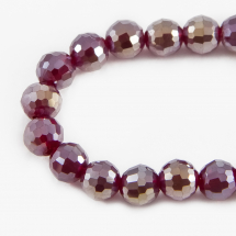 Koraliki Szklane Galwanizacja Fasetowane 6mm 72szt/43cm/sznur (14WB9279)