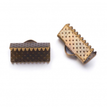 Końcówki Zaciskowe do Taśm Żelazo 13x7mm Kolor: Bronze 20szt (Q5WB1078)