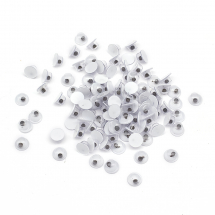 Oczka Oczy Ruchome do Dekoracji, Scrapbooking, Plastik, 4x2mm, Kolor: Czarny, 100szt/opakowanie (14WB9537)
