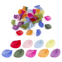 Намистини Акрил Матові, Прозорі, Квітка, Колір: Мікс, Розмір: 21x19мм, Отвір 1мм, близько 40шт / 25г, (14WB9635)