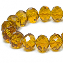 Koraliki Szklane Sztuczny Kryształ Fasetowany 12x8mm 72szt/58cm/sznur (14WB9628)