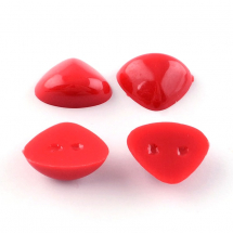 Носики для Іграшок, Трикутні, Колір: Червоний, Розмір: Довжина 11мм, Ширина 10мм, Товщина 3.5мм, (14WB9590)