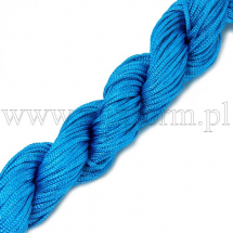 Sznurek Nylonowy do Plecenia, Makrama i Biżuteria, Niebieski, 1mm, 24m/wiązka (14WB9699)