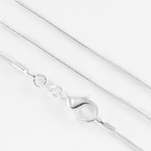 Baza wężowy łańcuszek do Naszyjnika Mosiądz 55.8x0.2cm Kolor: Srebrny 1szt (14WB9995)