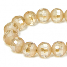 Koraliki Szklane Galwanizacja Fasetowane 9.5-10mm 72szt/72cm/sznur (14WB9320)