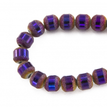 Koraliki Szklane Galwanizacja 6-6.5mm 100szt/60cm/sznur (14WB9332)