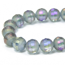 Koraliki Szklane Galwanizacja Fasetowane, 9.5-10mm 72szt/72cm/sznur (14WB9194)