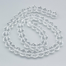 Koraliki Szklane Sztuczny Kryształ Fasetowany 16x12mm 48szt/58cm/sznur (14WB9627)