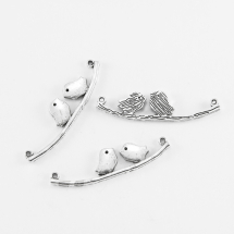 Zawieszka Łącznik Stop Metalu 43x11x2mm Otwór 1mm Kolor: Antyczne Srebro 10szt (13WB10643)