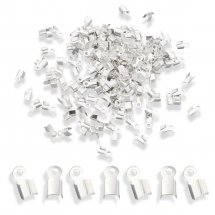 Кінцевики-Затискачі для Шнура, Залізо, Срібло, 6x3x2.3мм, Отвір 1.2мм, (13WB10831)