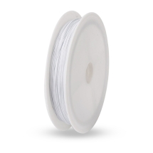 Linka Jubilerska Stal Nierdzewna, Powłoka Nylonowa, Biały, 0.38mm, 50m/szpula (14WB9177)