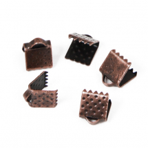 Końcówki Zaciskowe do Taśm Żelazo 6x7mm Kolor: Miedź 50szt (13WB11057)