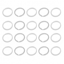 Кільце Замочок Залізне для Брелоків та Ключів, Срібло, Діаметр 24мм, (13WB11096)