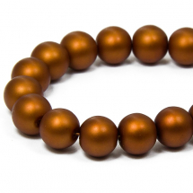 Perła Szklane Matowe, 10mm 83szt/83cm/sznur (13WB10557)