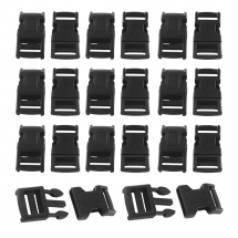 Zapięcie Fastex, Akrylowy, Czarny, 43x20.5x7mm, Otwór 16x3mm, 20szt (13WB11217)