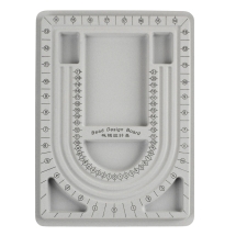 Органайзер Флокований Пластиковий для Намистин, Прикрас та Намиста, Сірий, 49х27х2см, (13WB11005)