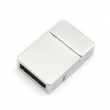 Zapięcie Magnetyczne Prostokątne, Stop Metalu, Platyna, 20x13.5x6.5mm, Półotwór 10x3mm, 1szt (13WB10959)