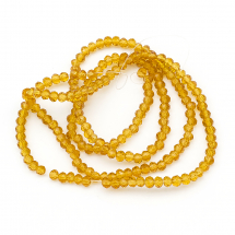 Koraliki Szklane Fasetowany, 3x2mm 200szt/42cm/sznur (13WB12620)