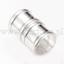 Zapięcie Magnetyczne Mosiądz, Srebro, 21x14mm, 1szt (13WB12340)