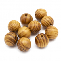 Koraliki Drewniane 25mm Kolor: Brązowy 10szt (13WB12570)