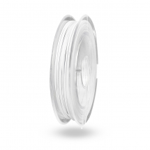 Linka Jubilerska Stal Nierdzewna, do Rękodzieła i Biżuterii, Powłoka Nylonowa, Biały Dym, 0.6mm, około 10m/szpula (13WB13725)