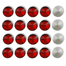 Dżety Cyrkonie Rivoli Szklane Stożkowe, Tylne Platerowane, Czerwony, 8x4.5mm, 20szt (13WB13772)