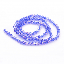 Koraliki Szklane Galwanizacja Fasetowane, 4x4mm 87szt/33.5cm/sznur (13WB13984)