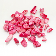 Koraliki Masa Perłowa Rzeki Okruszki, Koral, 8-17x5-7x4-6mm, 64szt./50g (13WB14010)