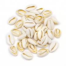 Морські Ракушки Каурі для Браслетів та Біжутерії, Бежевий, 12-16x7-11x3-6мм, без Отвору, близько 80шт/50г, (13WB14046)