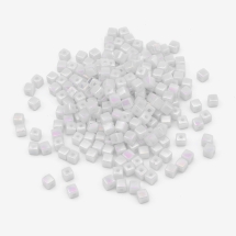 Koraliki Akrylowe, Kolor AB, Sześciany, Biały, 4x4mm 400szt/25g (13WB14254)