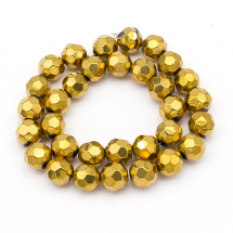 Koraliki Szklane Fasetowany, 10mm 34szt/34cm/sznur (13WB12948)