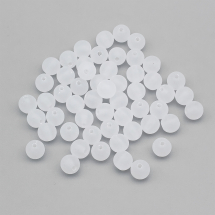 Koraliki Akrylowe Matowe, Przezroczyste, Okrągłe, Bezbarwne, 10mm, około 45szt/25g (13WB14111)