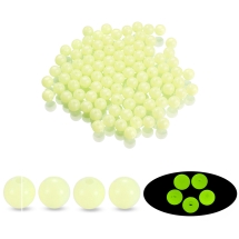 Koraliki Akrylowe Świecące w Ciemności, Okrągłe, Jasnozielony, 8mm, 85szt/25g (13WB14159)