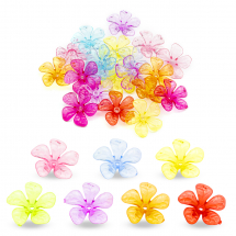 Nakładki na Koraliki Akrylowe 25,5x26x7,5mm Kolor: Mix kolorów  26szt/25g/opakowanie (13WB14160)