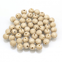 Koraliki Akrylowe "Paryż", Okrągłe, Złoty Wzór, Beżowy, 9.5x10mm, 50szt/25g (13WB14217)