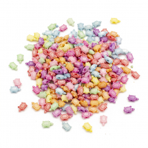 Koraliki Akrylowe, Żółw, Kraft Style, Mieszane Kolory, 10x6x4.5mm, okolo 350szt/50g (13WB14241)