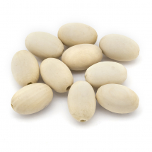 Koraliki Drewniane 29x19mm Kolor: Beżowy 10szt (13WB12800)