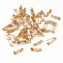 Baza do Broszki Szpilka, Żelazna, Różowe Złoto, 15x5x4.5mm, Otwór 1.8mm, Pin 1mm, 50szt (13WB12776)