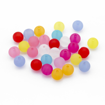 Koraliki Akrylowe Przezroczyste, Matowe, Kula, Mix, 10mm, 40szt/25g (13WB14364)