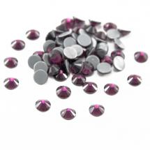 Cyrkonie Dżety Szklane Fasetowane Klasa A, Okrągłe, Fuksja, 2.8mm, 100szt (13WB14460)