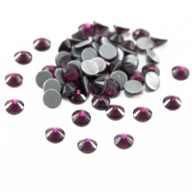 Cyrkonie Dżety Szklane Fasetowane Klasa A, Okrągłe, Ametyst, 2mm, 144szt (13WB14474)