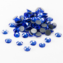 Cyrkonie Dżety Szklane Fasetowane Klasa A, Okrągłe, Kobalt, 2mm, 144szt (13WB14479)